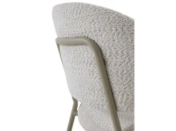 Pack de 4 sillas tapizadas en chenilla color crema