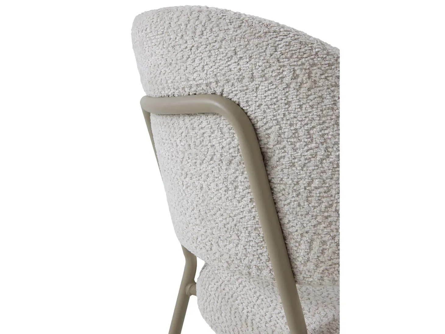 Pack de 4 sillas tapizadas en chenilla color crema