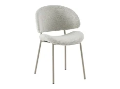 Pack de 4 sillas tapizadas en chenilla color crema