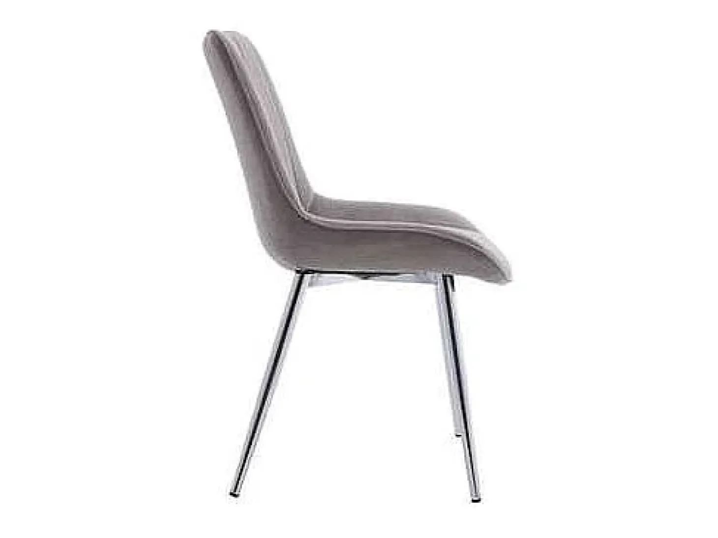 Pack de 4 sillas Altamira tapizadas en tejido gris, patas cromadas. 61cm(ancho ) 87cm(altu