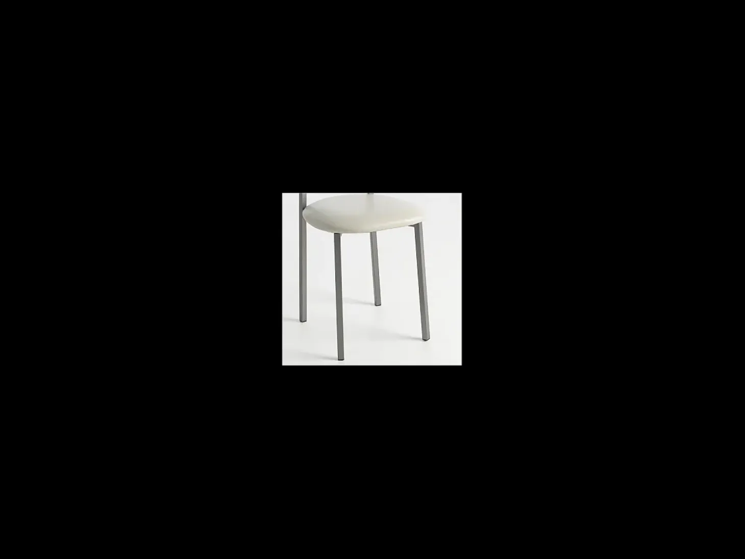 Pack de 2 sillas Berlin estructura gris tapizado crema, 90 cm(alto)38 cm(ancho)38 cm(largo