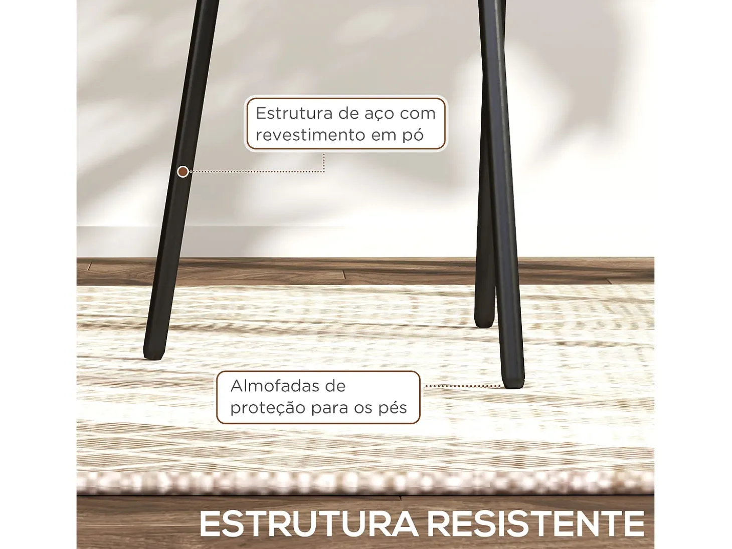 Pack de 2 sillas de comedor Manchester Homcom negro/gris