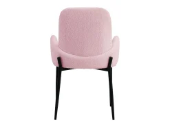 Pack de 2 sillas de comedor de 88x57x60 cm con tapizado borreguito en color rosa Cheryl