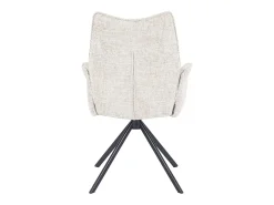 Pack de 2 sillas de comedor u oficina de 93x63x62 cm giratorias de tela en beige Andrea