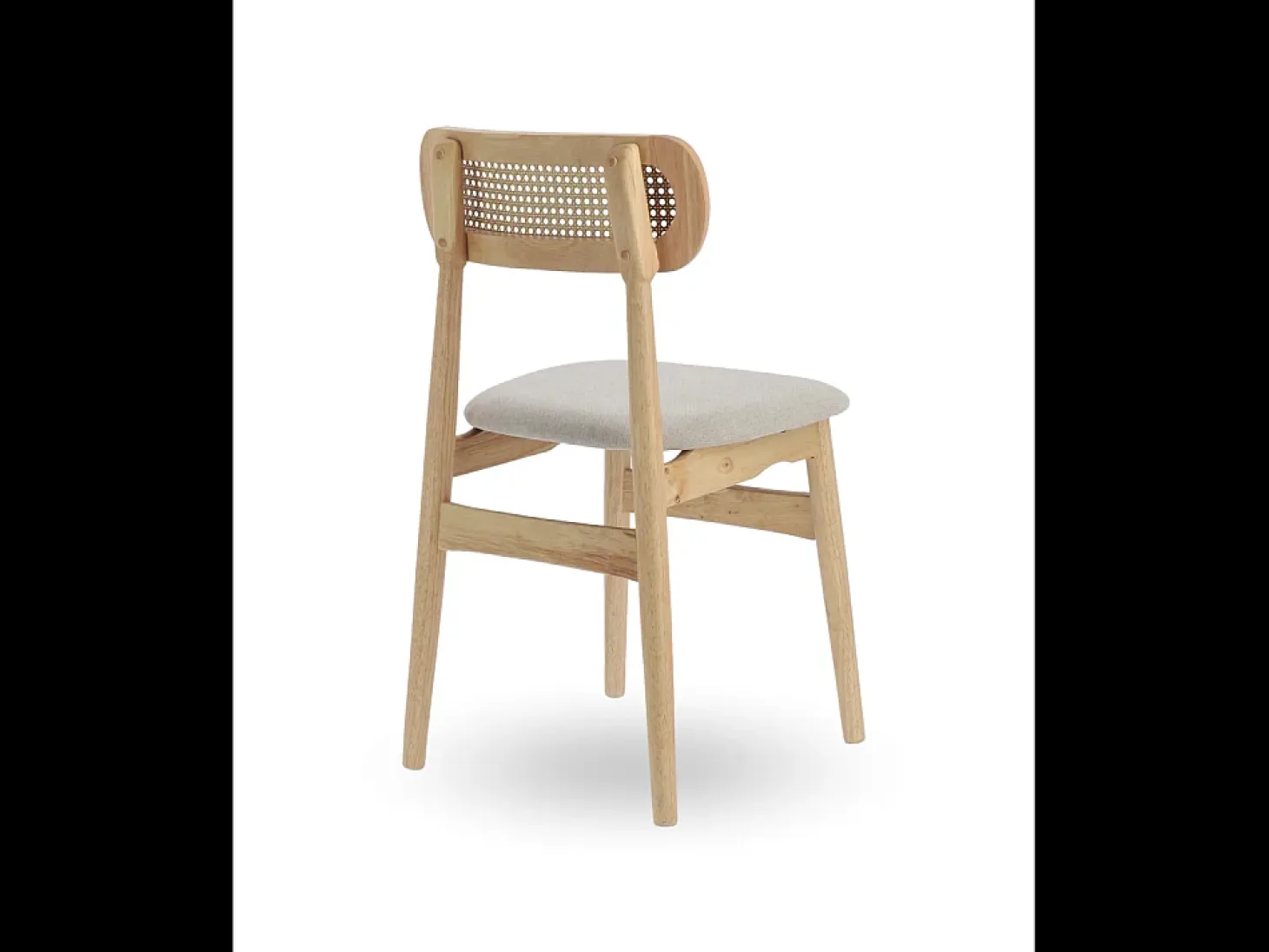 Pack de 2 sillas de comedor de 83x44x45 cm de madera natural en color beige Honey