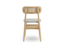 Pack de 2 sillas de comedor de 83x44x45 cm de madera natural en color beige Honey