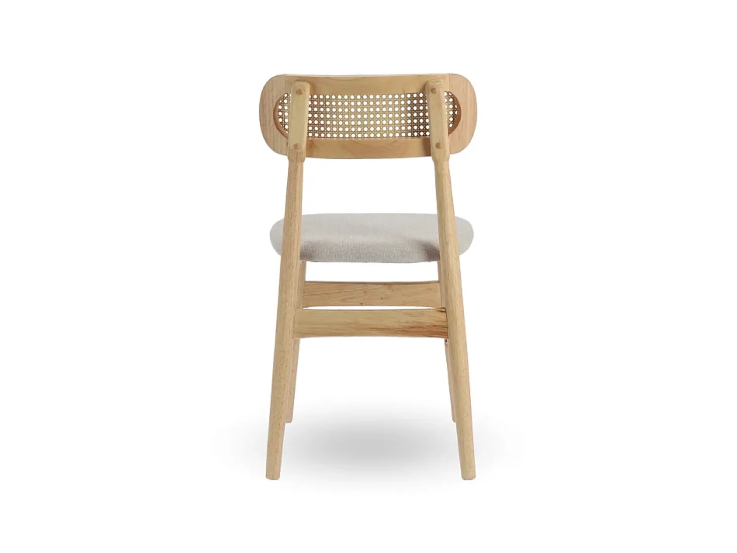 Pack de 2 sillas de comedor de 83x44x45 cm de madera natural en color beige Honey