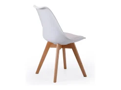 Pack de 4 sillas de comedor Bistro estilo nórdico blanco Adec