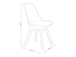 Pack de 4 sillas de comedor Bistro estilo nórdico blanco Adec