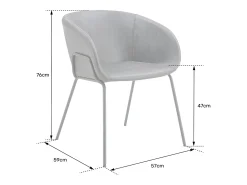 Pack de 2 sillas de polipiel marrón ANDRE - HAPPY GARDEN