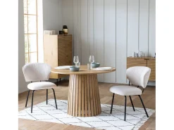 Pack de 2 sillas de tela beige NILSA - HAPPY GARDEN