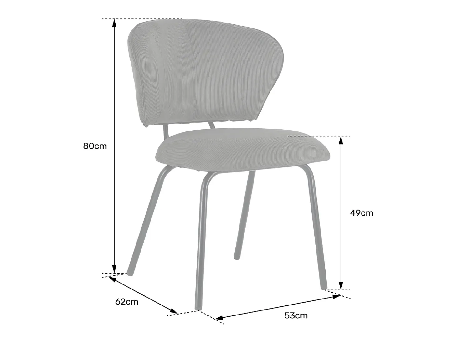 Pack de 2 sillas de tela beige NILSA - HAPPY GARDEN