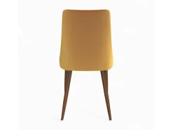 Pack de 4 sillas de terciopelo amarillo - Pénélope