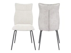 Pack de 2 sillas de 95x65x45 cm con respaldo trasero en símil napa en color beige Roma