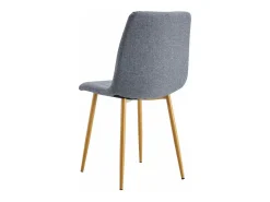 Pack de 4 sillas de 78x44x55 cm tapizadas en tela de color gris y patas marrones Nadia