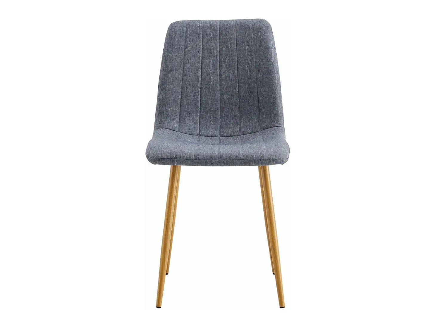 Pack de 4 sillas de 78x44x55 cm tapizadas en tela de color gris y patas marrones Nadia