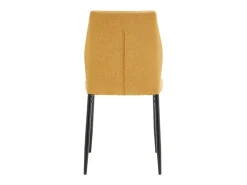 Pack de 4 sillas de 87x49x53 cm de tela en color mostaza con patas metálicas negras Nobles