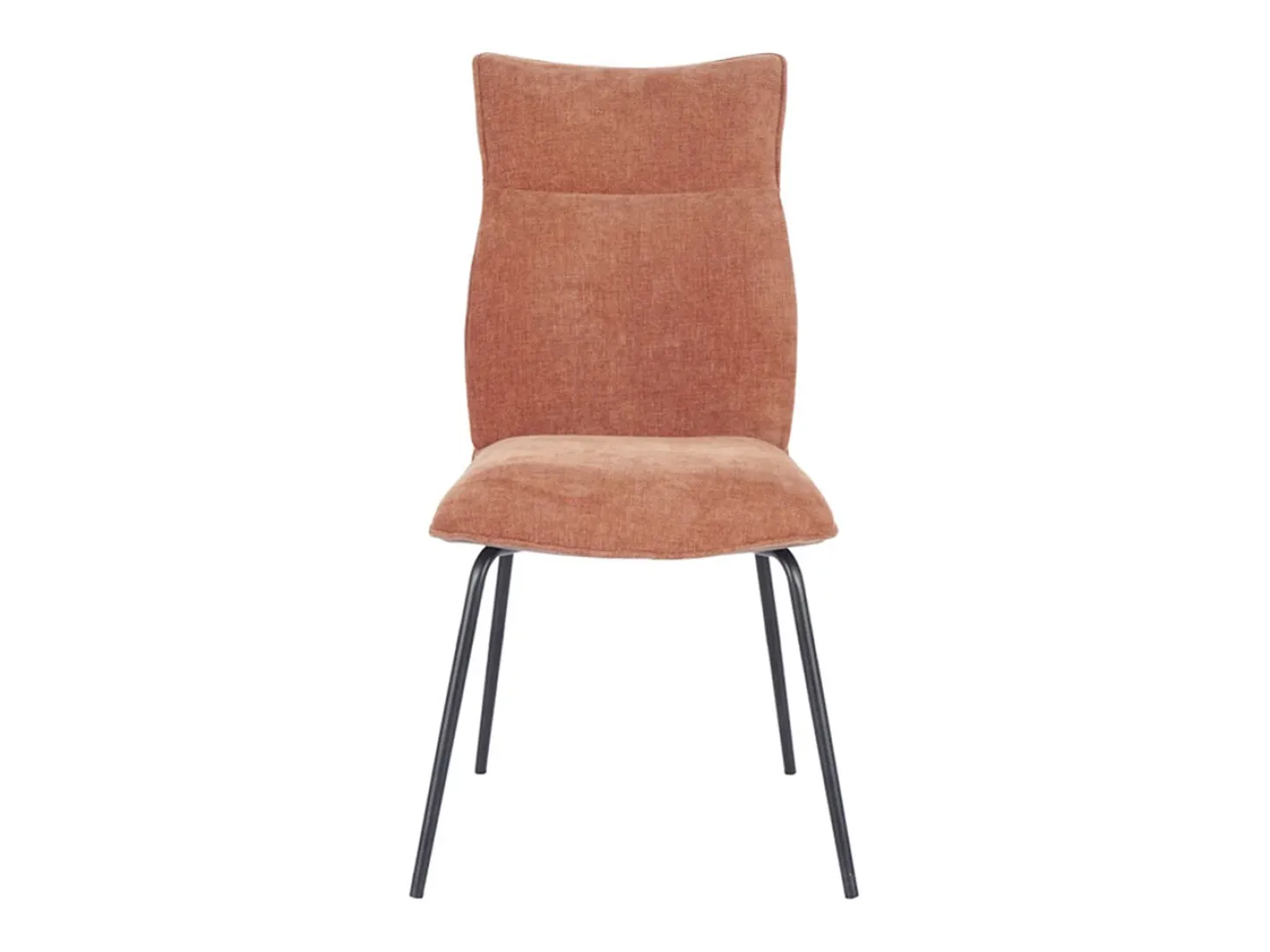 Pack de 2 sillas de 95x65x45 cm con respaldo trasero en símil napa en color teja Roma