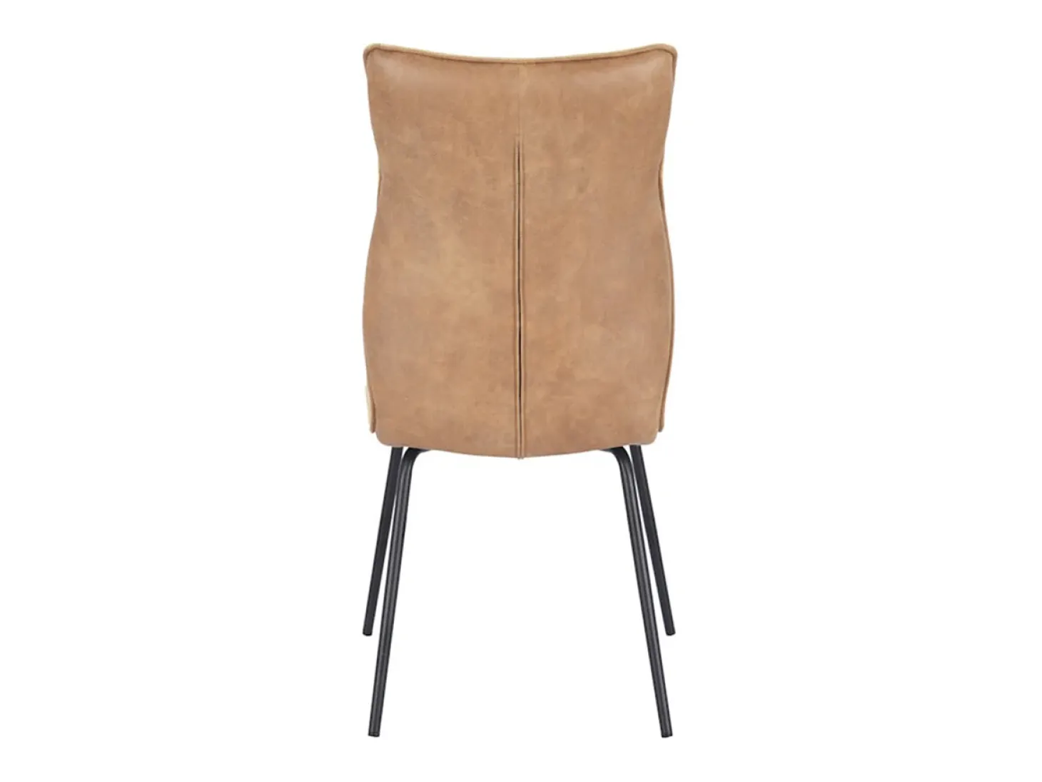 Pack de 2 sillas de 95x65x45 cm con respaldo trasero en símil napa en color teja Roma