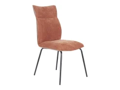 Pack de 2 sillas de 95x65x45 cm con respaldo trasero en símil napa en color teja Roma