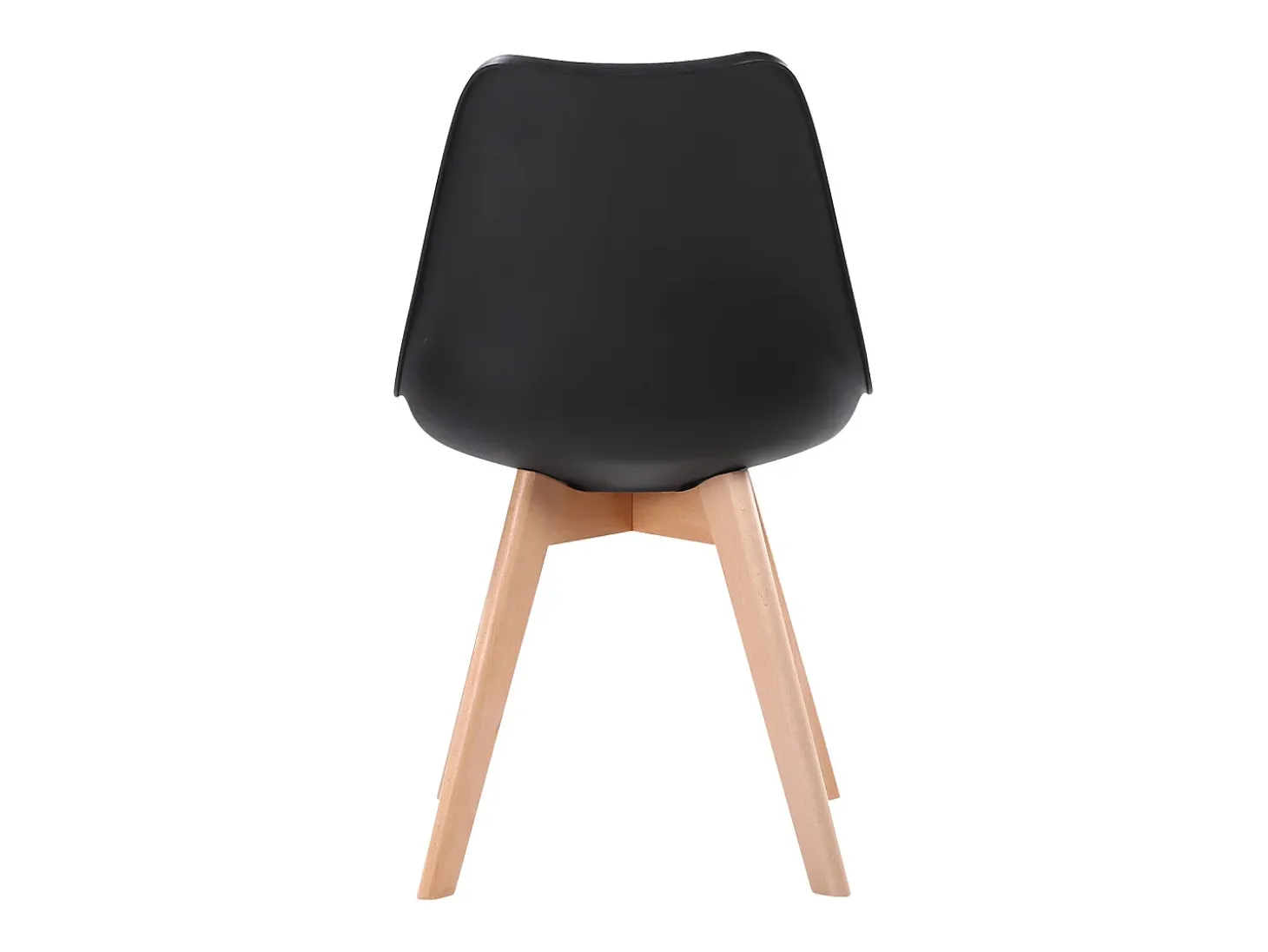 Pack de 4 sillas escandinavas NORA color negro con cojín
