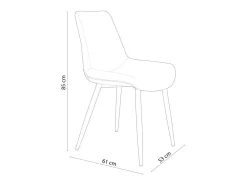 Pack de 4 sillas Marlene tejido tapizado gris/oak Adec