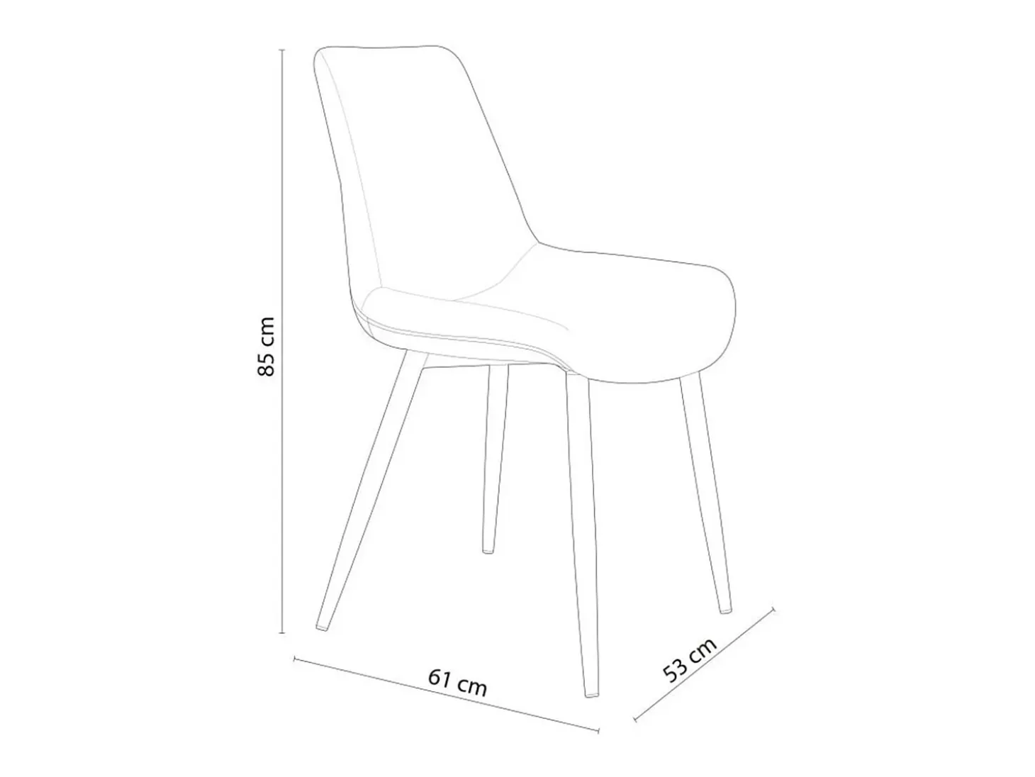 Pack de 4 sillas Marlene tejido tapizado gris/oak Adec