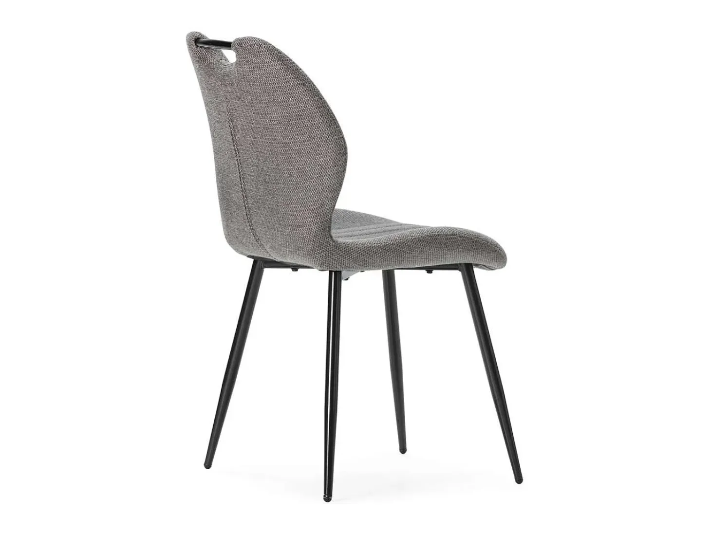 Pack de 4 sillas md-Omar tapizado textil gris antracita, 86cm(alto) 48cm(ancho) 58cm(largo