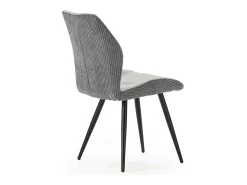 Pack de 2 sillas modelo Adara tapizado textil gris claro, 91cm(alto) 46cm(ancho) 62cm(larg
