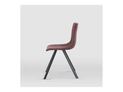 Pack de 2 sillas modelo Irma tapizadas en textil chocolate, 41.5cm(ancho ) 82.5cm(altura)