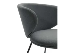 Pack de 2 sillas modelo Rebeca tapizado textil gris oscuro, 77.5cm(alto) 58cm(ancho) 59.5c