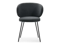 Pack de 2 sillas modelo Rebeca tapizado textil gris oscuro, 77.5cm(alto) 58cm(ancho) 59.5c