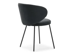 Pack de 2 sillas modelo Rebeca tapizado textil gris oscuro, 77.5cm(alto) 58cm(ancho) 59.5c