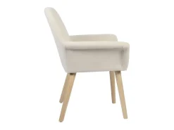 Pack de 2 sillas Nature acolchado microfibra beige 82x67,5x64 cm Adec