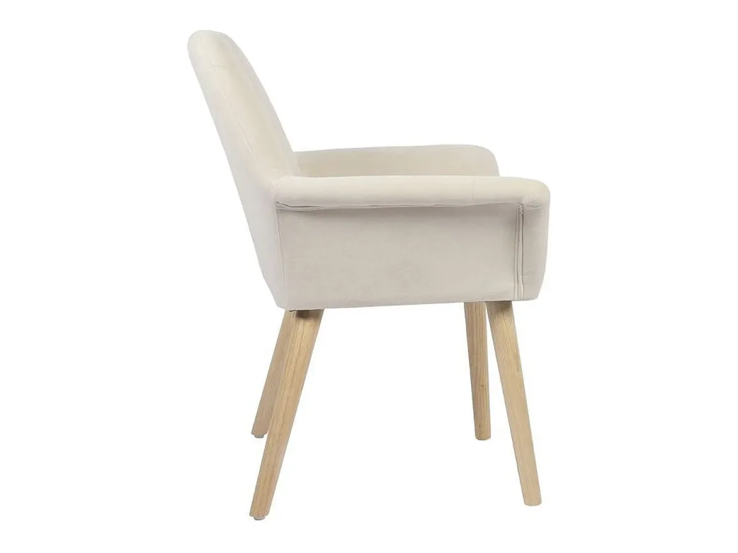 Pack de 2 sillas Nature acolchado microfibra beige 82x67,5x64 cm Adec