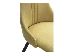 Pack de 4 sillas para cocina o comedor Izan tapizado textil amarillo, 91cm(alto) 50cm(anch