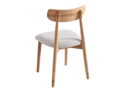 Pack de 2 sillas para cocina o comedor Shia tapizado textil beige/natural, 83cm(alto) 49cm