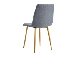 Pack de 4 sillas para cocina o comedor Nails tapizado textil gris/roble, 87cm(alto) 44cm(a