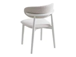 Pack de 2 sillas para cocina o comedor Vera tapizado textil beige/blanco,79cm(alto) 48cm(a
