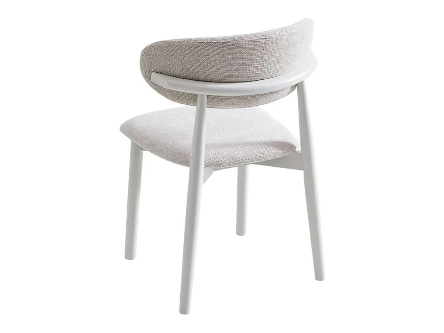 Pack de 2 sillas para cocina o comedor Vera tapizado textil beige/blanco,79cm(alto) 48cm(a
