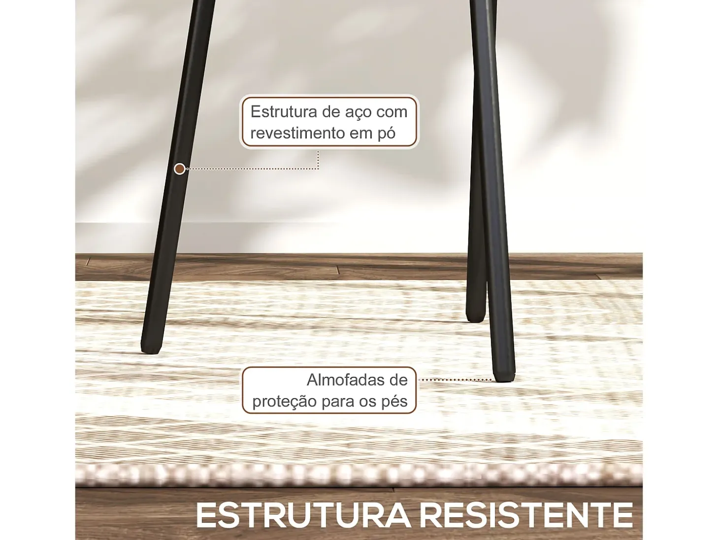 Pack de 2 sillas Platy Homcom respaldo ratán verde oscuro/negro 87x44x54 cm