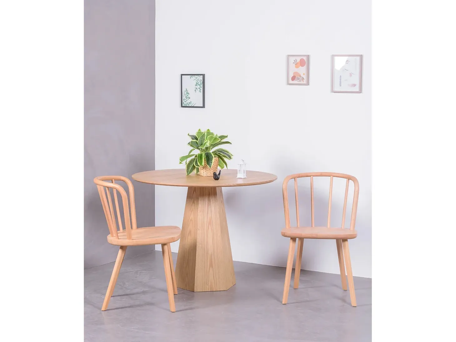 Pack de 2 sillas rústicas para el comedor - Organic - Haya natural