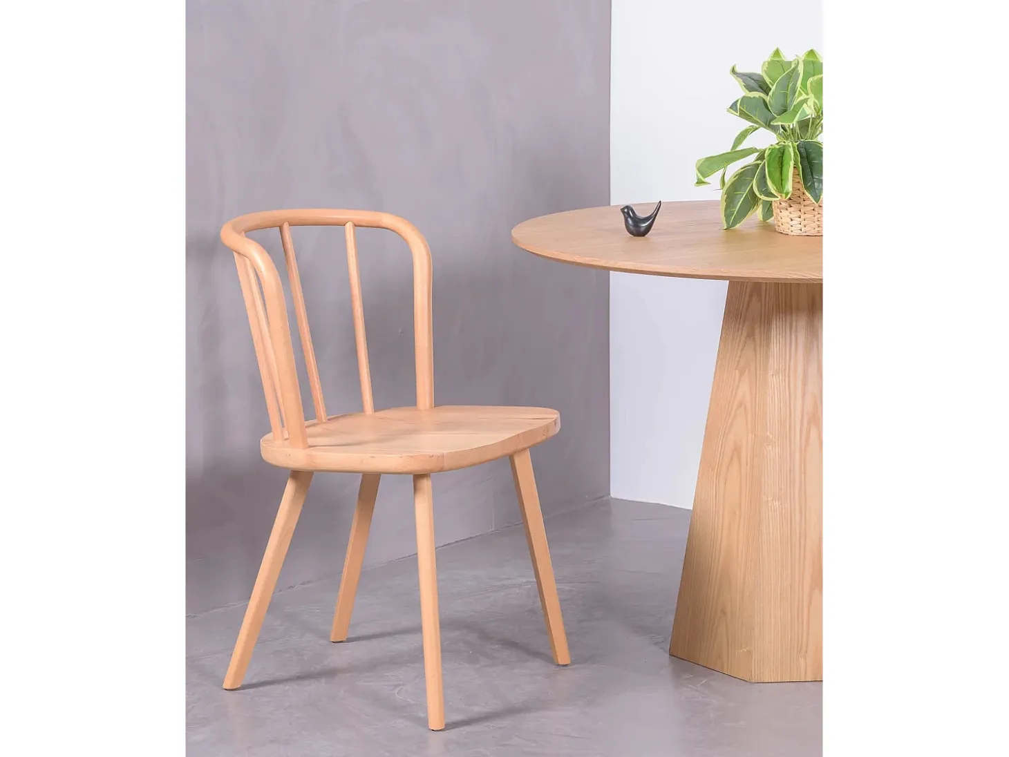 Pack de 2 sillas rústicas para el comedor - Organic - Haya natural
