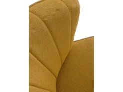 Pack de 4 sillas tapizadas color mostaza patas metálicas negras