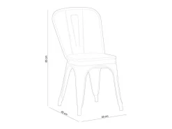 Pack de 4 sillas Tolix negro 85x45x45 cm Adec