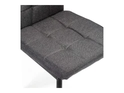 Pack de 6 sillas Zuni tela gris 96x41x48 cm