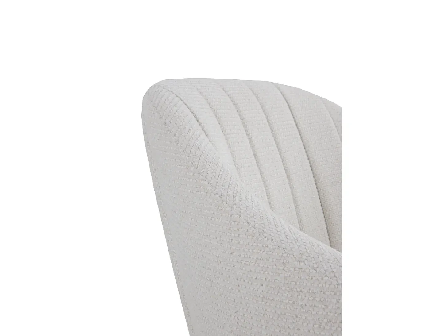 Pack de 4 sillones giratorios tapizados en chenilla color crema