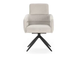 Pack de 2 sillones giratorios modelo Maggie tapizado textil gris claro, 93cm(alto) 58cm(an