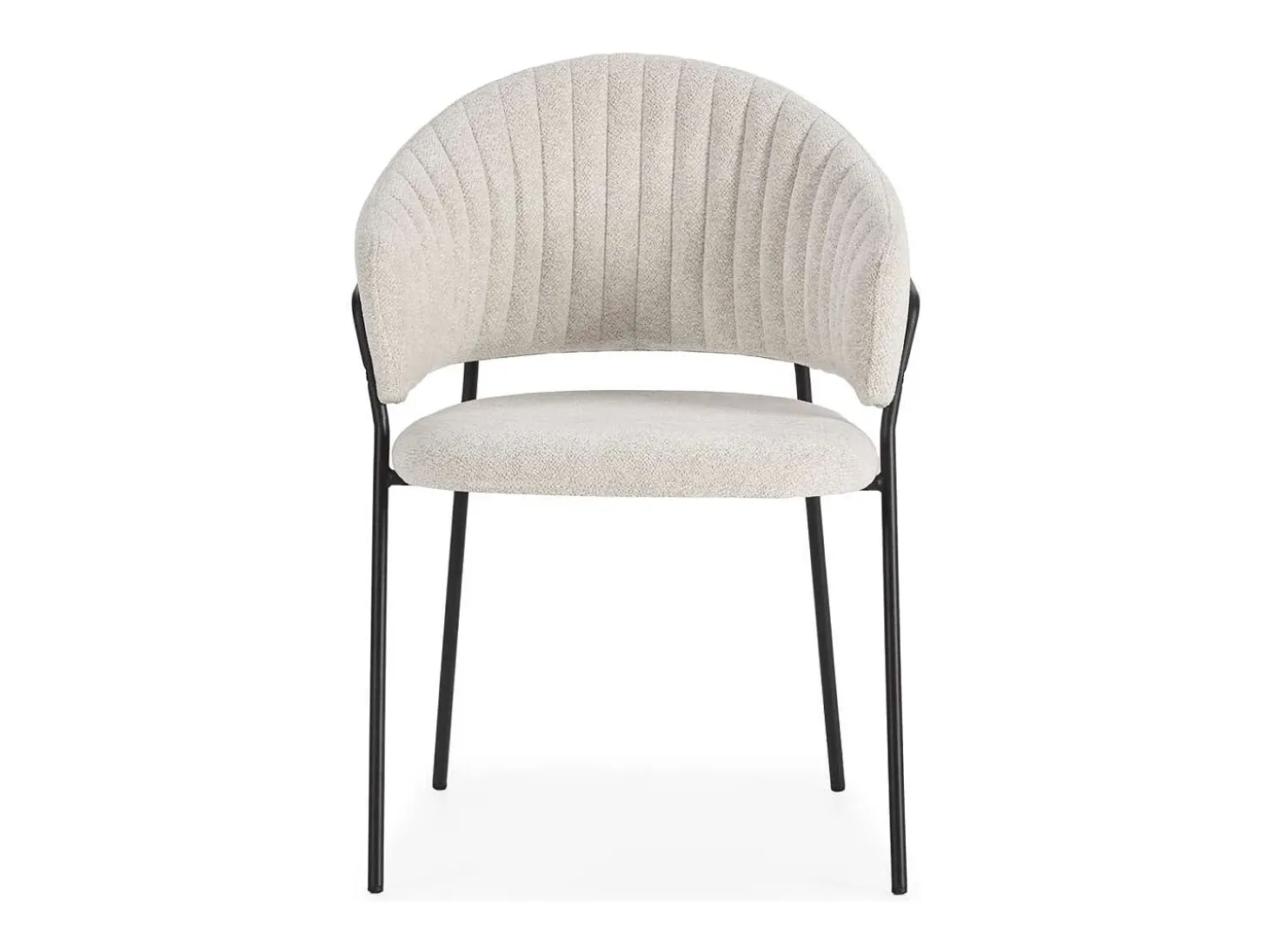 Pack de 2 sillones modelo Lidia tapizado textil blanco, 81.5cm(alto) 54cm(ancho) 57cm(larg