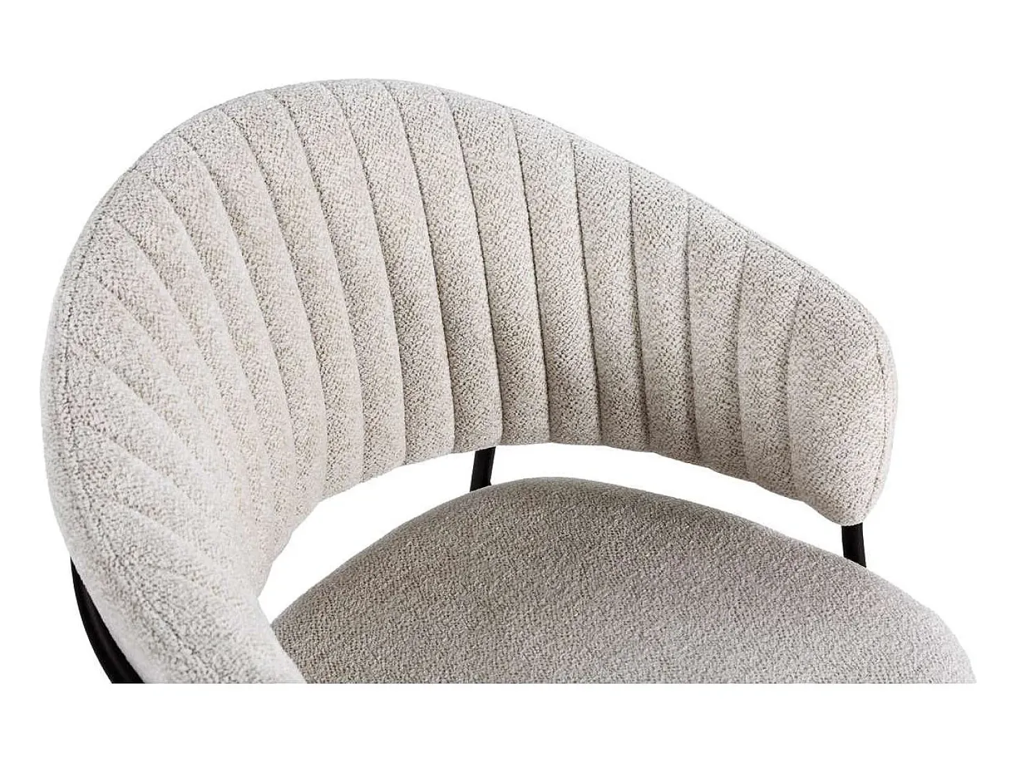 Pack de 2 sillones modelo Lidia tapizado textil blanco, 81.5cm(alto) 54cm(ancho) 57cm(larg